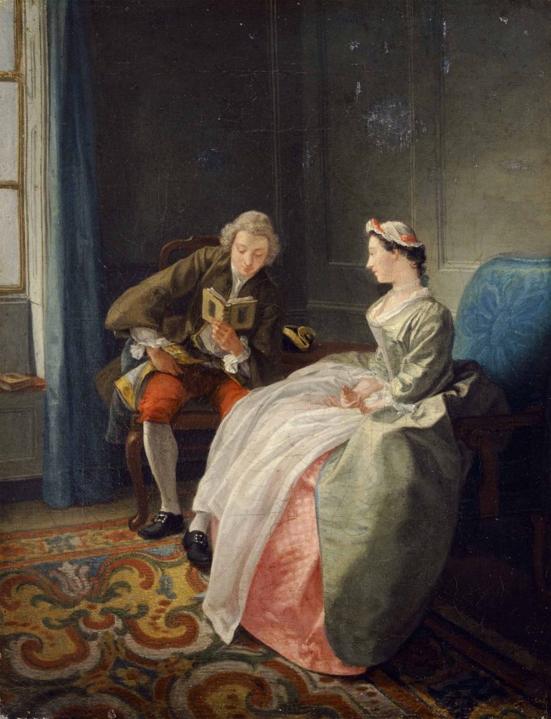 le lecteur or The Judicious lover byHubert-François Gravelot (1699-1773):